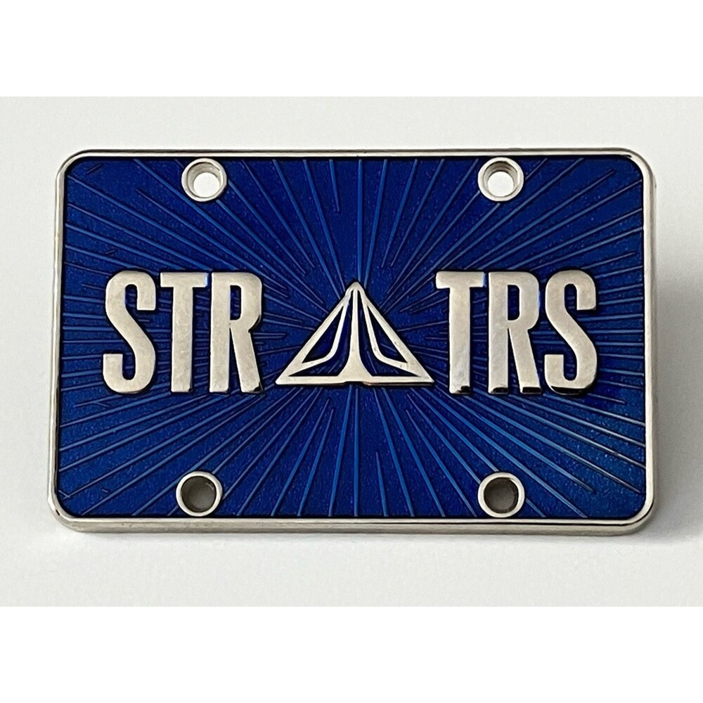 Disney Disneyland Star Tours STR TRS License Plate Pin Gear Up For Adventure HTF
